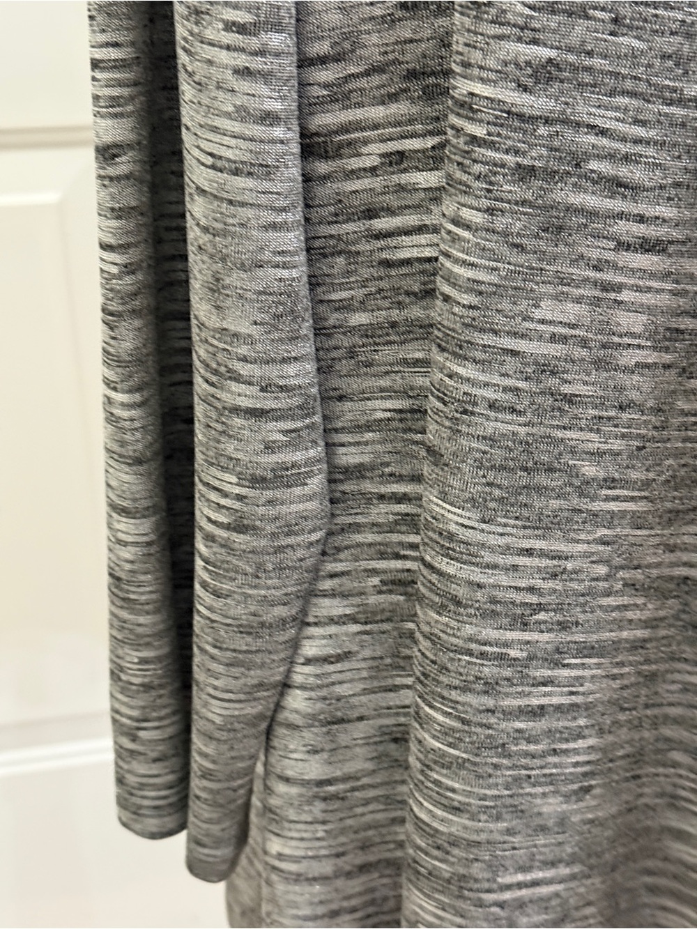 Calvin Klein Heather Gray Draped Open-Front Cardigan - Picture 4 of 6